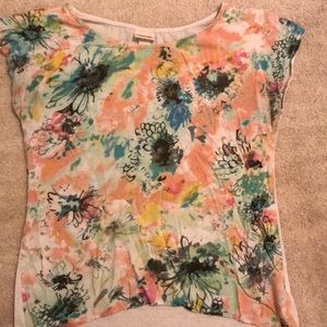casual floral blouse